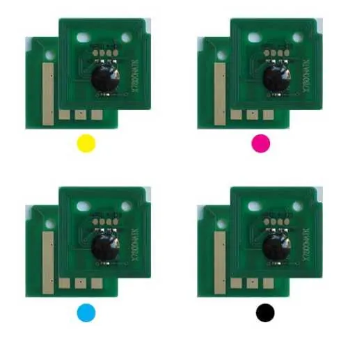 4x Toner Reset Chip Y/M/C/K für Xerox Phaser 7800 (106R01566..69)