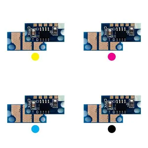 4x Toner Reset Chip Y/M/C/K für Konica Minolta Bizhub C31