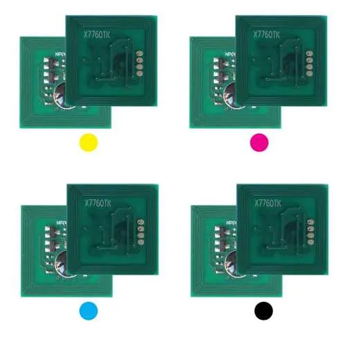 4x Toner Reset Chip Y/M/C/K für Xerox Phaser 7760