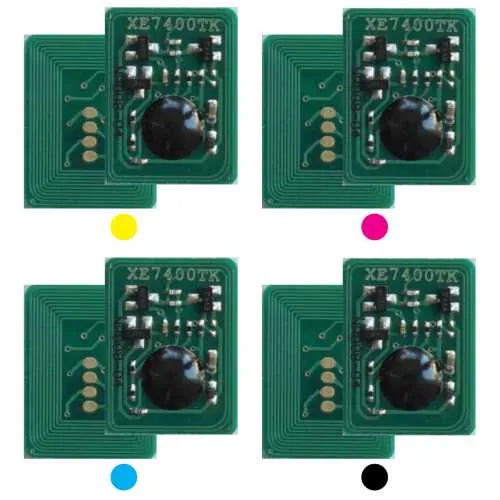 4x Toner Reset Chip Y/M/C/K für Xerox Phaser 7400