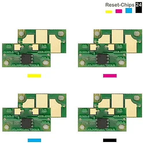 4x Toner Chip Y/M/C/K passt für Konica Minolta Magicolor 2490 2500 2530 2550