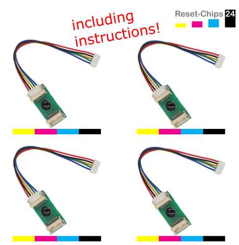 4x Entwickler Reset Chip Y/M/C/K für Konica Minolta Bizhub C227 C287 DV214