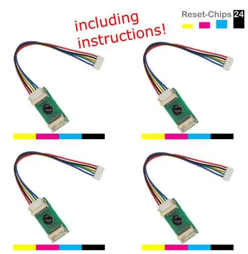 4x Entwickler Reset Chip Y/M/C/K für Konica Minolta Bizhub C224 C284 C364 DV512