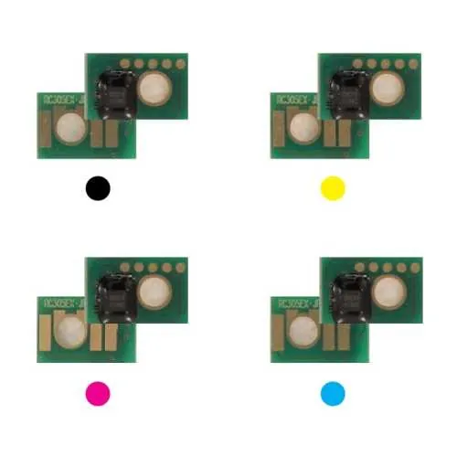 4x Toner Reset Chip Y/M/C/K für Lanier MP C305 NRG MP C305 RICOH Aficio MP C305