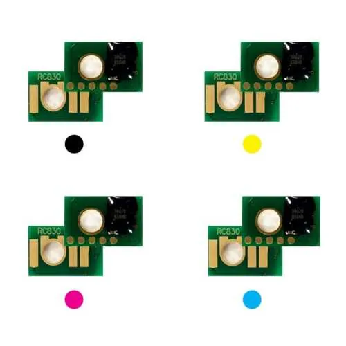 4x Toner Reset Chip Y/M/C/K für RICOH SP C830 C831