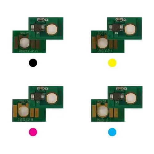 4x Toner Reset Chip Y/M/C/K für RICOH Aficio MP C3002 C3502
