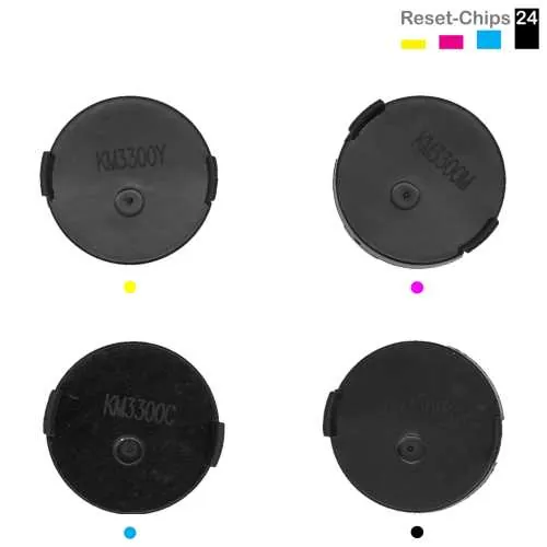 4x Toner Reset Chip Y/M/C/K für Konica Minolta Magicolor 3300