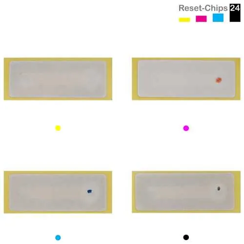 4x Toner Reset Chip Y/M/C/K für Epson Aculaser C2600