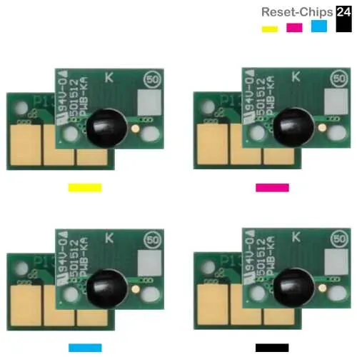 4x Toner Reset Chip Y/M/C/K für Konica Minolta Bizhub C554e (TN512)