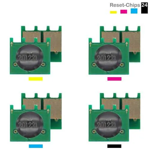 4x Toner Reset Chip Y/M/C/K für HP Color LaserJet Managed MFP M 770 (651A)