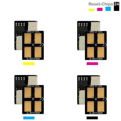 4x Toner Reset Chip Y/M/C/K für Xerox Phaser 6110 106R01271..74