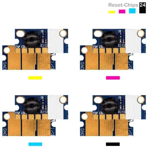 4x Toner Reset Chip Y/M/C/K für Xerox Phaser 6121 106R01466..69