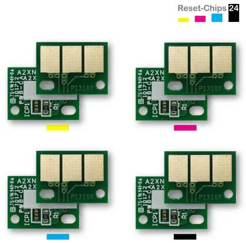 4x Toner Reset Chip Y/M/C/K für Konica Minolta Bizhub C750i TN715