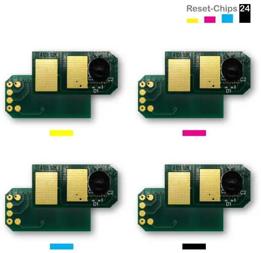 4x Toner Reset Chip Y/M/C/K für OKI ES3452 ES5431 ES5462 44973509 ..512