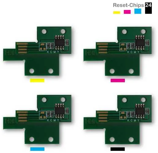 4x Toner Reset Chip Y/M/C/K für Xerox Phaser 6130 106R01282..85 Ost Europa