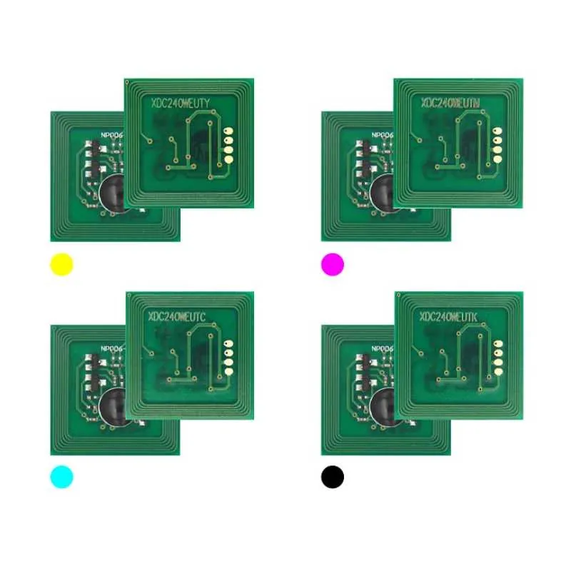 4x Toner Reset Chip Y/M/C/K für Xerox DocuColor 240 242 250 252 260