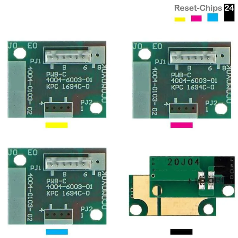 4x Trommel Reset Chip Y/M/C/K für Konica Minolta Bizhub C452 C552 C652