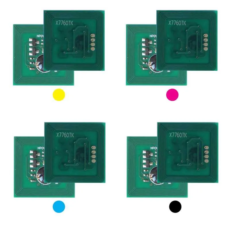 4x Toner Reset Chip Y/M/C/K für Xerox Phaser 7760
