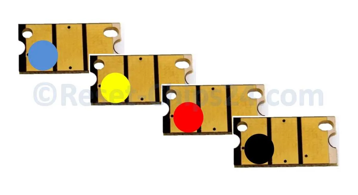 4x Toner Reset Chip Y/M/C/K für NEC Vivid Office 2020 Olivetti D-Color MF 201