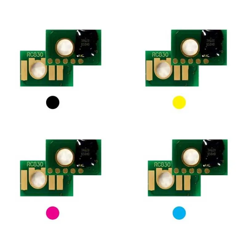 4x Toner Reset Chip Y/M/C/K für RICOH SP C830 C831