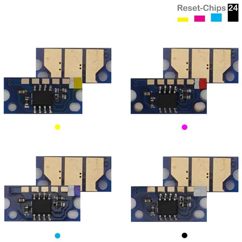 4x Toner Reset Chip Y/M/C/K für Konica Minolta Magicolor 3730