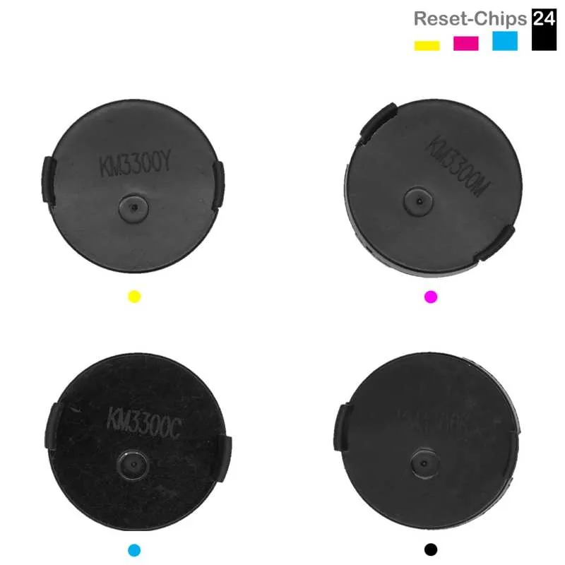 4x Toner Reset Chip Y/M/C/K für Konica Minolta Magicolor 3300