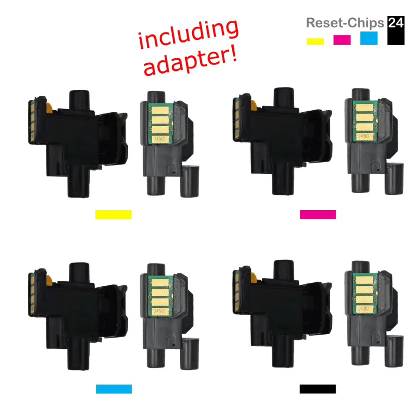 4x Toner Reset Chip Y/M/C/K für Brother DCP-L 3510 3517 3550 HL-L 3210 3230 3270 3280 MFC-L 3710 3730 3750 3770 TN243