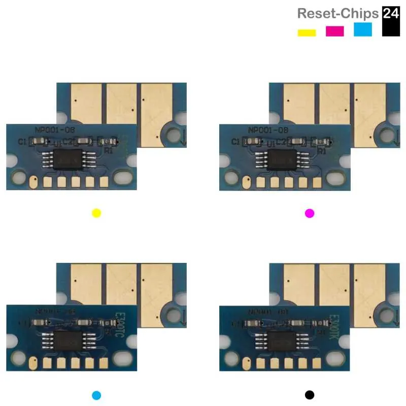 4x Toner Reset Chip Y/M/C/K für Epson WorkForce AL-C 300