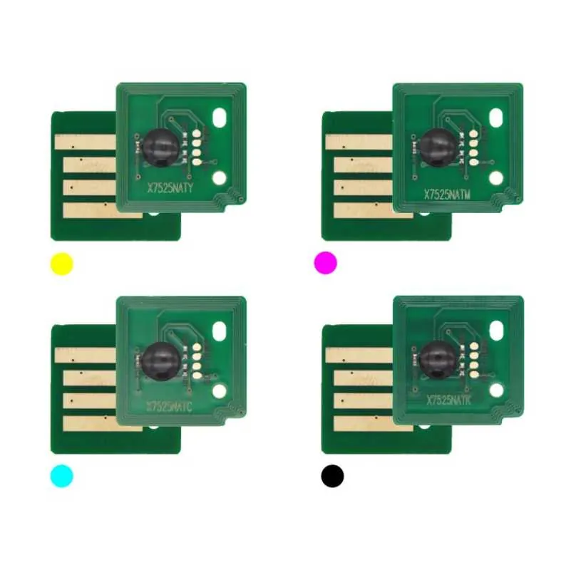 4x Toner Reset Chip Y/M/C/K für Xerox WorkCentre 7845 006R01509 ..12 metered
