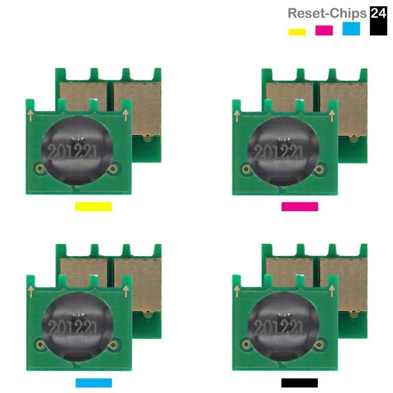 4x Toner Reset Chip Y/M/C/K für HP Color LaserJet Managed MFP M 880 (827A)