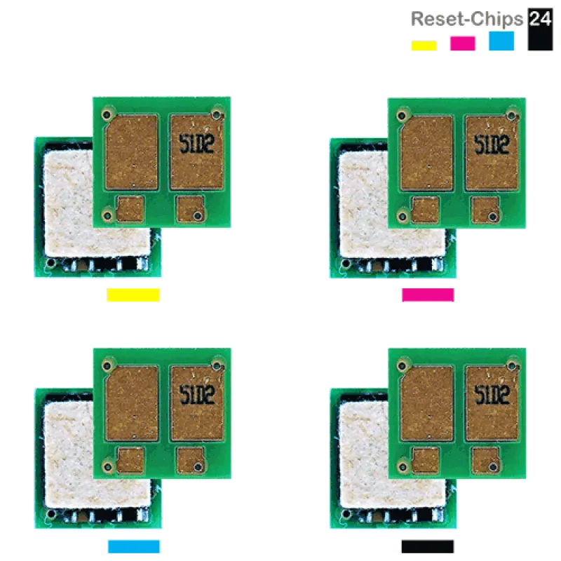 4x Toner Reset Chip Y/M/C/K für HP Color LaserJet Pro MFP M181 (205A)