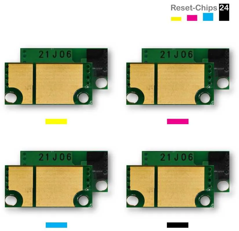 4x Toner Reset Chip Y/M/C/K für Konica Minolta Bizhub C452