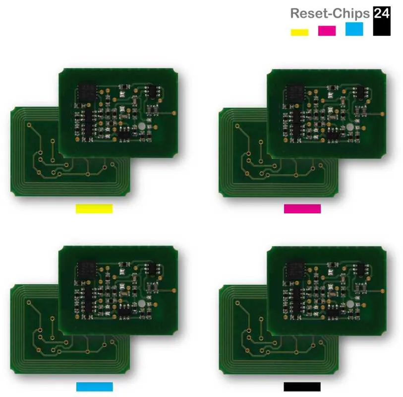 4x Toner Reset Chip Y/M/C/K für OKI C8600 C8800 43487709 ..712