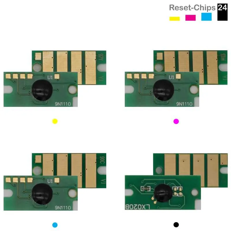 4x Toner Reset Chip Y/M/C/K für Xerox Phaser 6510 106R03693 ..95 + 3488 Ost Europa