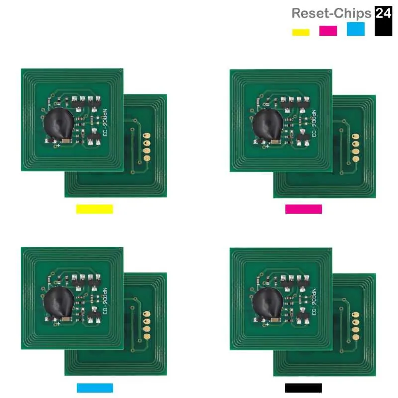 4x Toner Reset Chip Y/M/C/K für Xerox DocuColor 5000 006R01251..54 Ost Europa