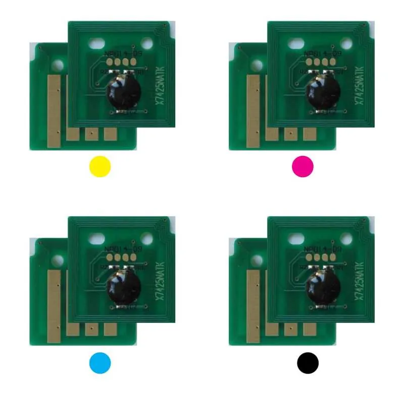 4x Toner Reset Chip Y/M/C/K für Xerox WorkCentre 7425 006R01399 ..402 Ost Europa