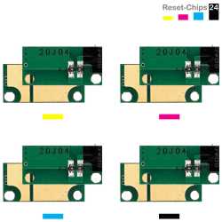4x Toner Reset Chip Y/M/C/K für Konica Minolta Bizhub C654 C754 TN711