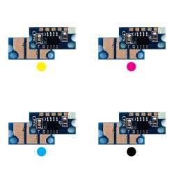 4x Toner Chip Y/M/C/K passt für Konica Minolta Bizhub C20