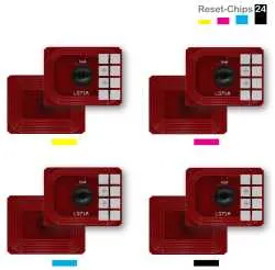 4x Toner Reset Chip Y/M/C/K für OKI C712 46507613 ..616