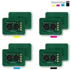 4x Toner Reset Chip Y/M/C/K für OKI C801 C821 44643001 ..004
